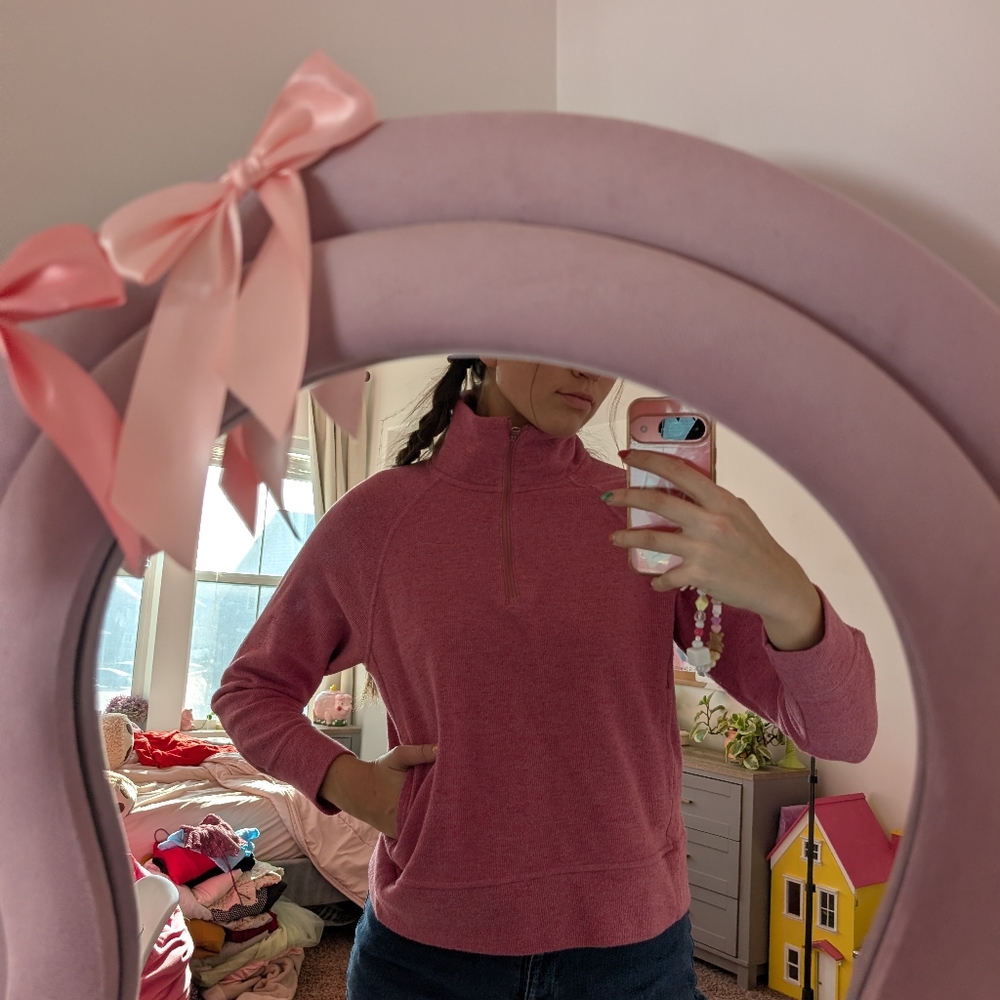 Pink Nike Quarter-Zip Pullover Size Small